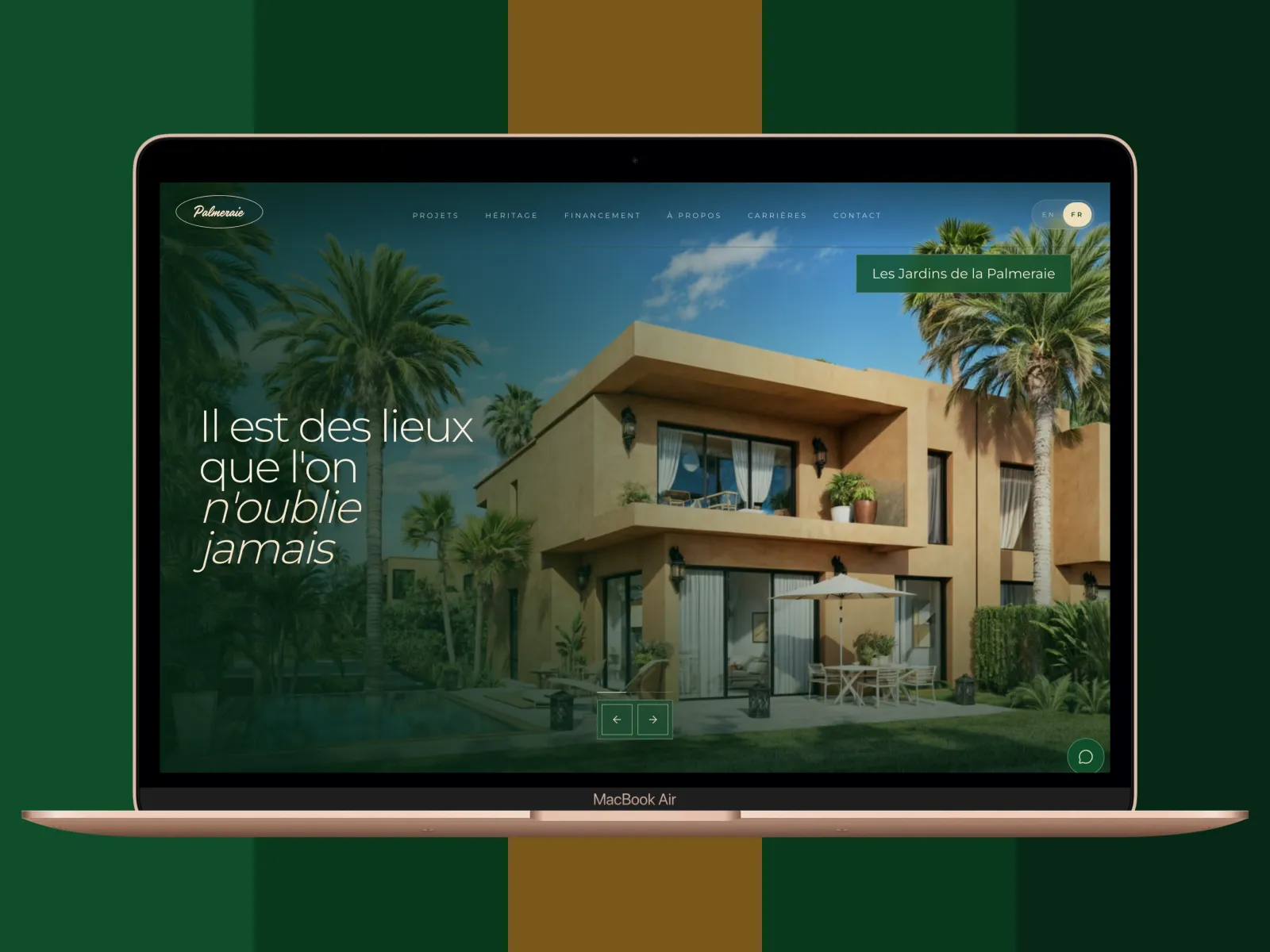 Palmeraie website home page